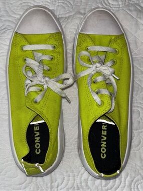 Converse Low Top Canvas Sneakers - Lime Green